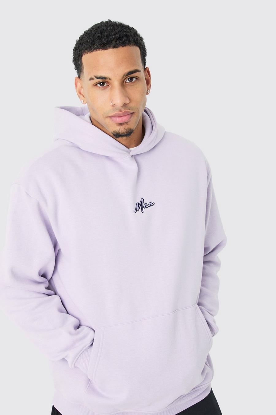 Lilac Man Oversized Basic Overhead Hoodie image number 1