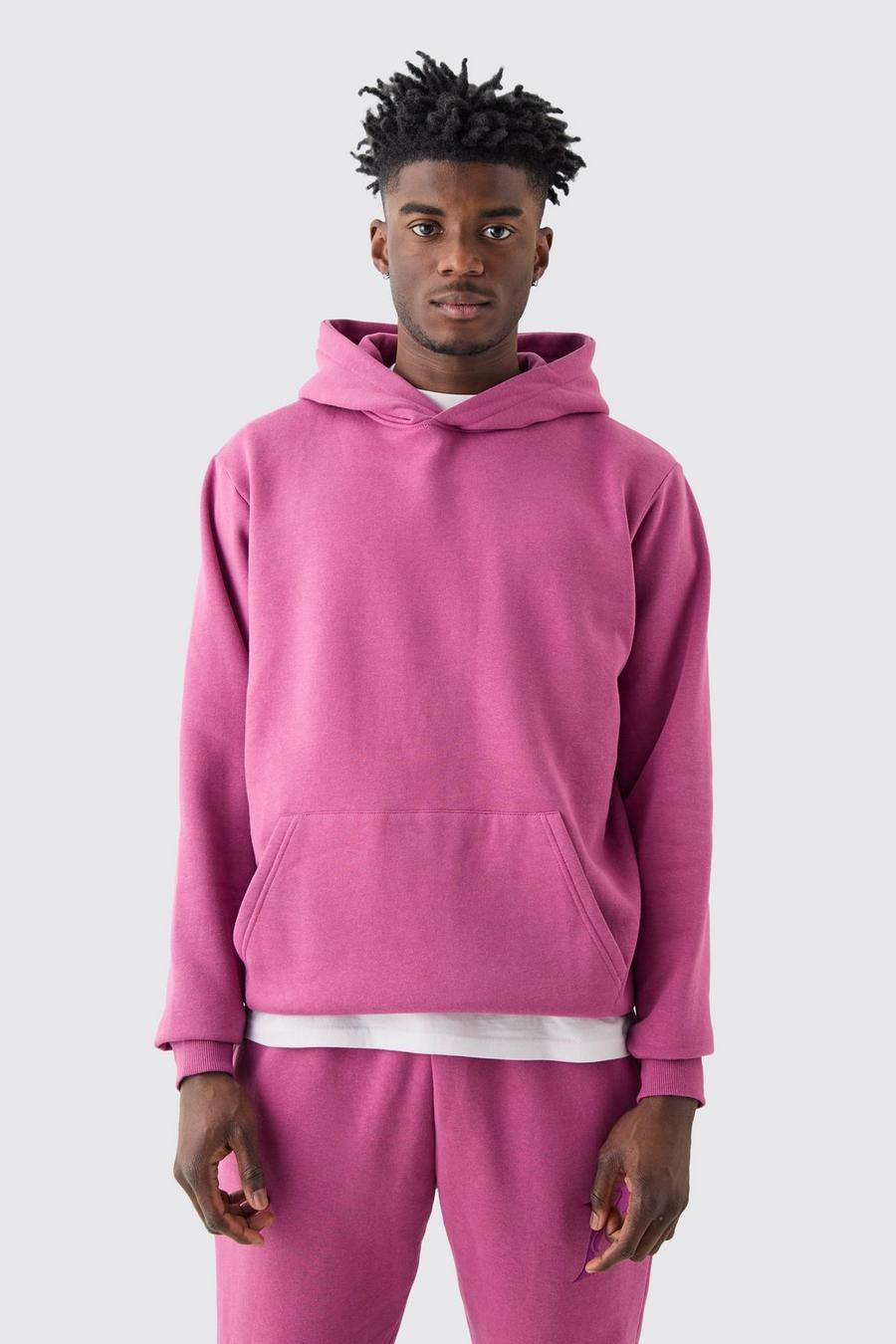 Rose pink Over The Head Basic Hoodie