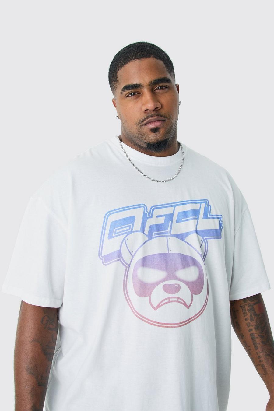 White Plus Oversized Ofcl Teddy Graphic T-shirt image number 1