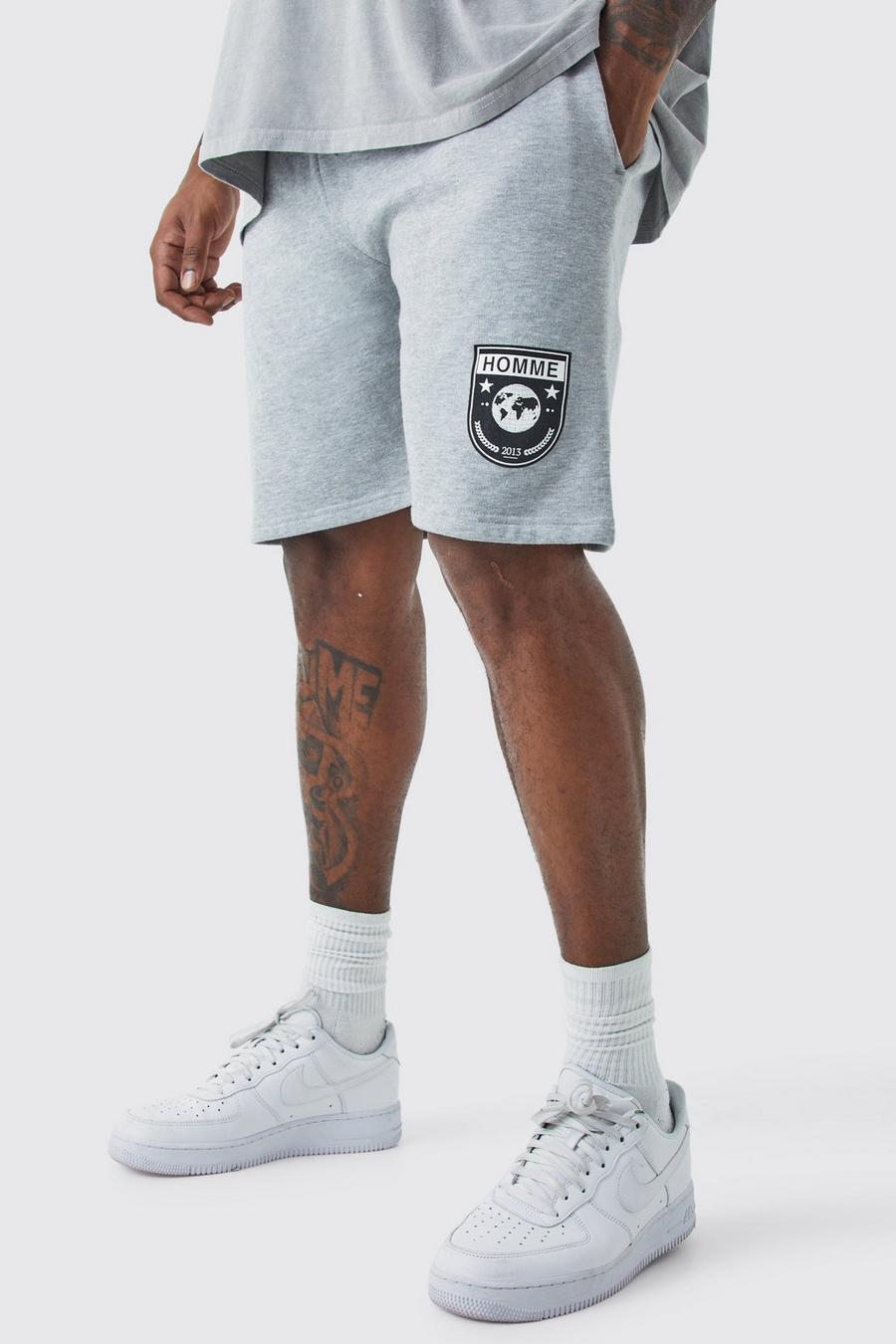 Pantaloncini comodi Plus Size Team Homme grigi, Grey image number 1