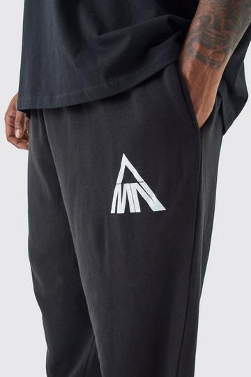 Plus Oversized Man Triangle Jogger In Black black