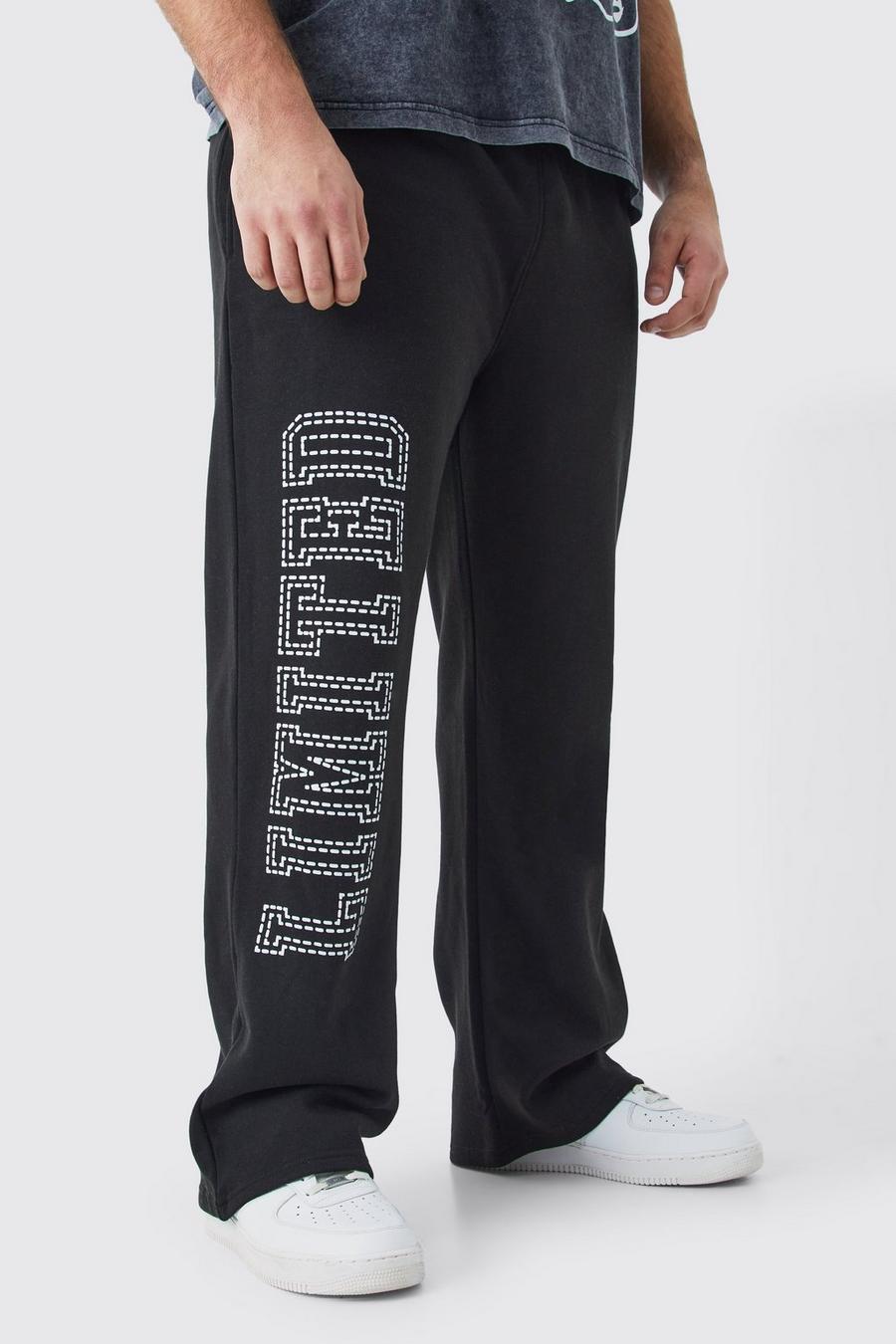 Pantaloni tuta Plus Size oversize Limited neri, Black