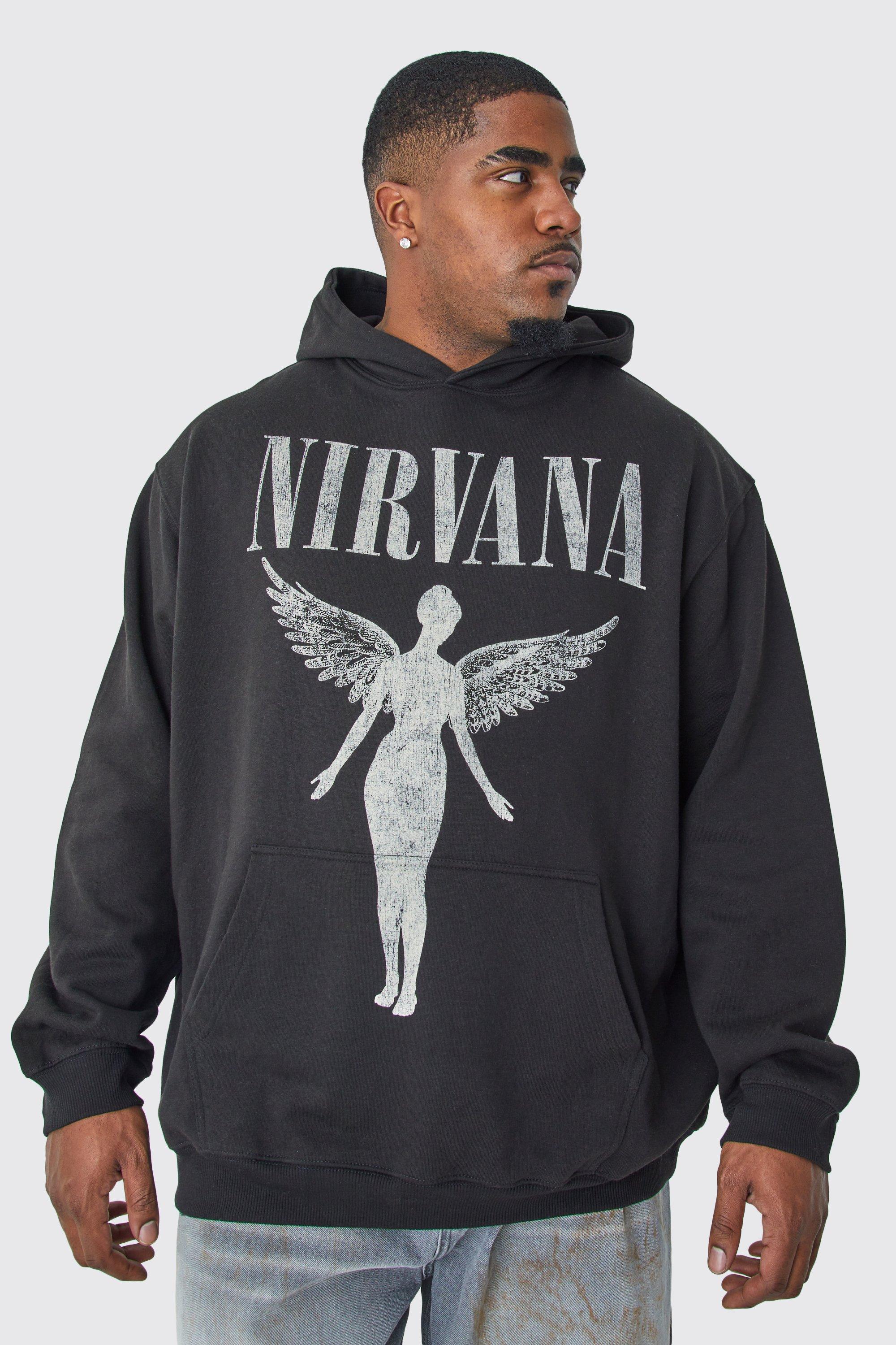 Grande taille Sweat capuche imprim Nirvana