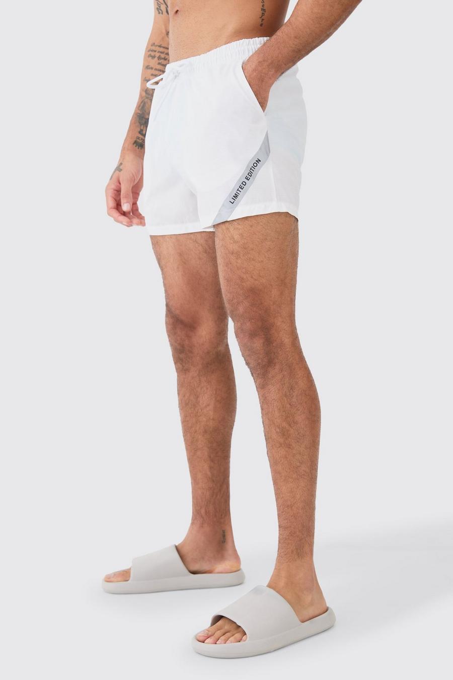Kurze Limited Edition Ripstop Badehose, Ecru image number 1