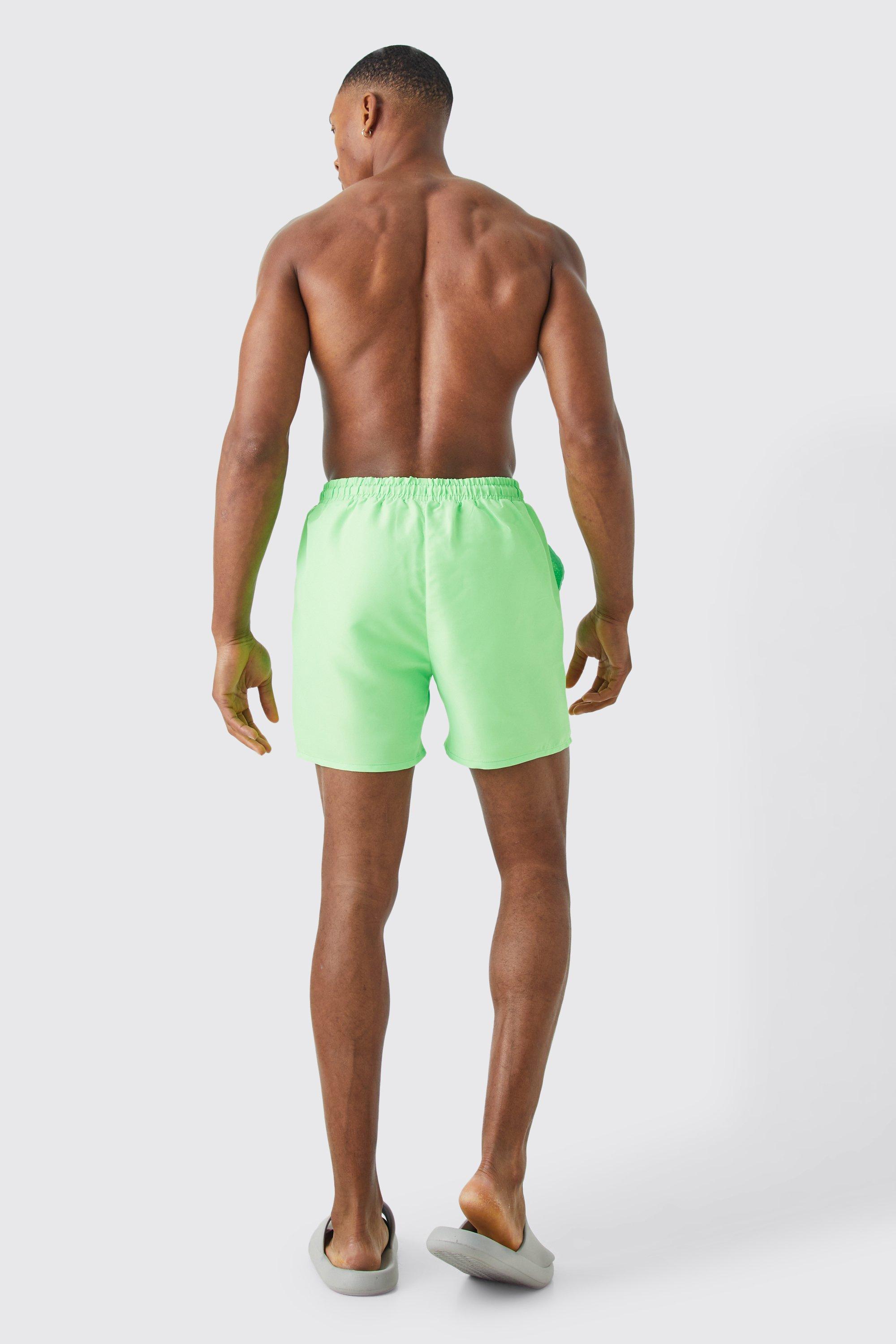 Mid Length Plain Swim Short
