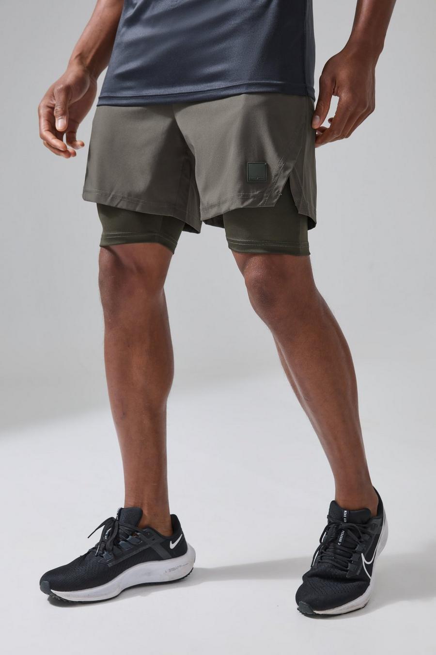 Khaki Tall Man Active Performance 2-In-1 Shorts image number 1