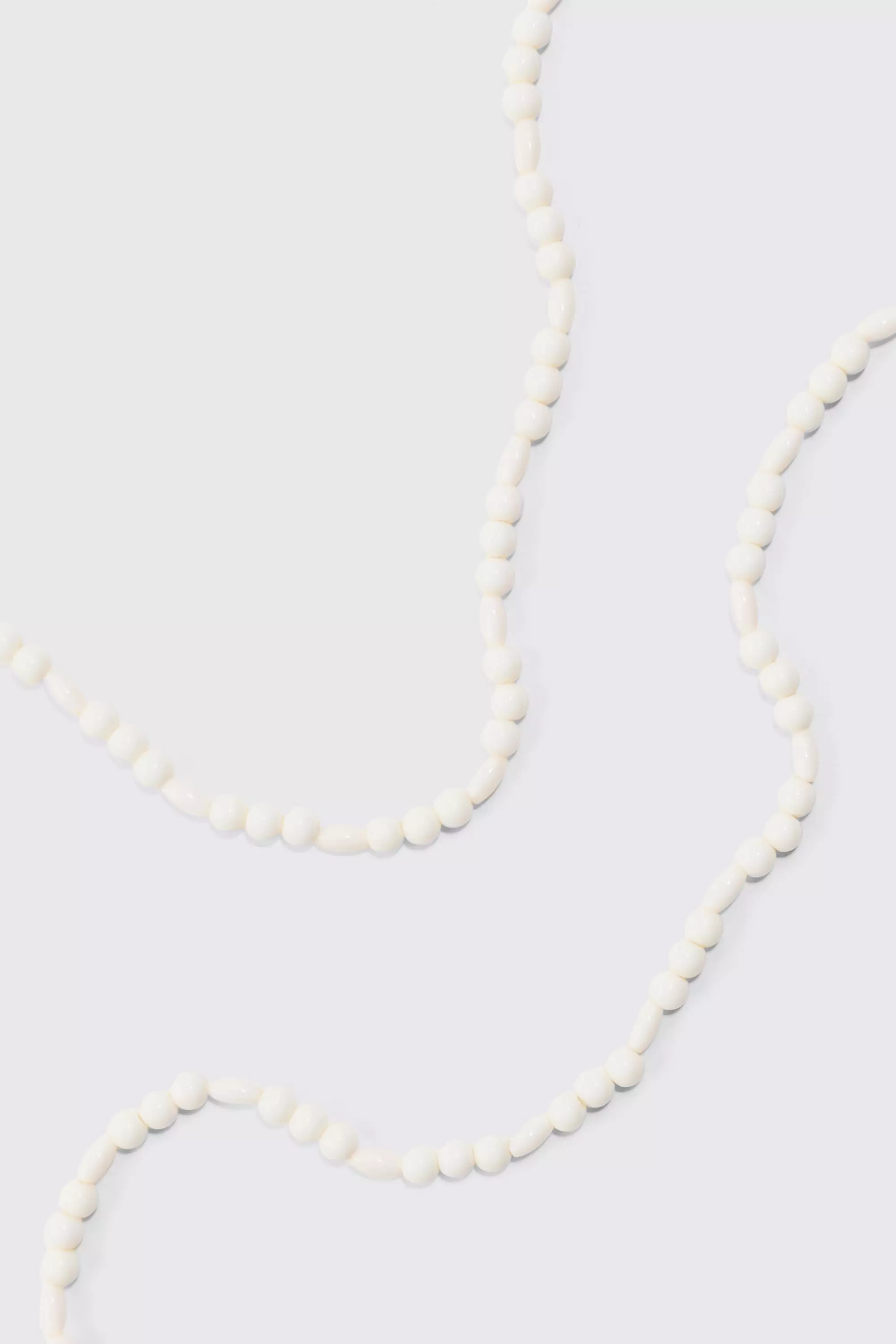 Pearl Multi Layer Chain Necklace In White alternative image