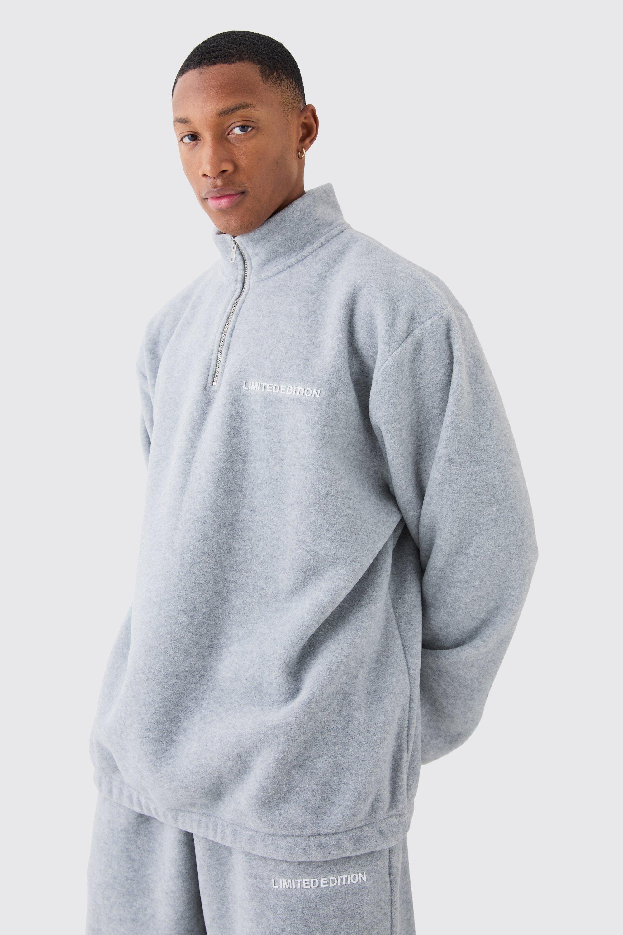 Oversized store quarter zip