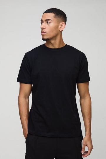 Basic Slim Fit Crew Neck T-Shirt black