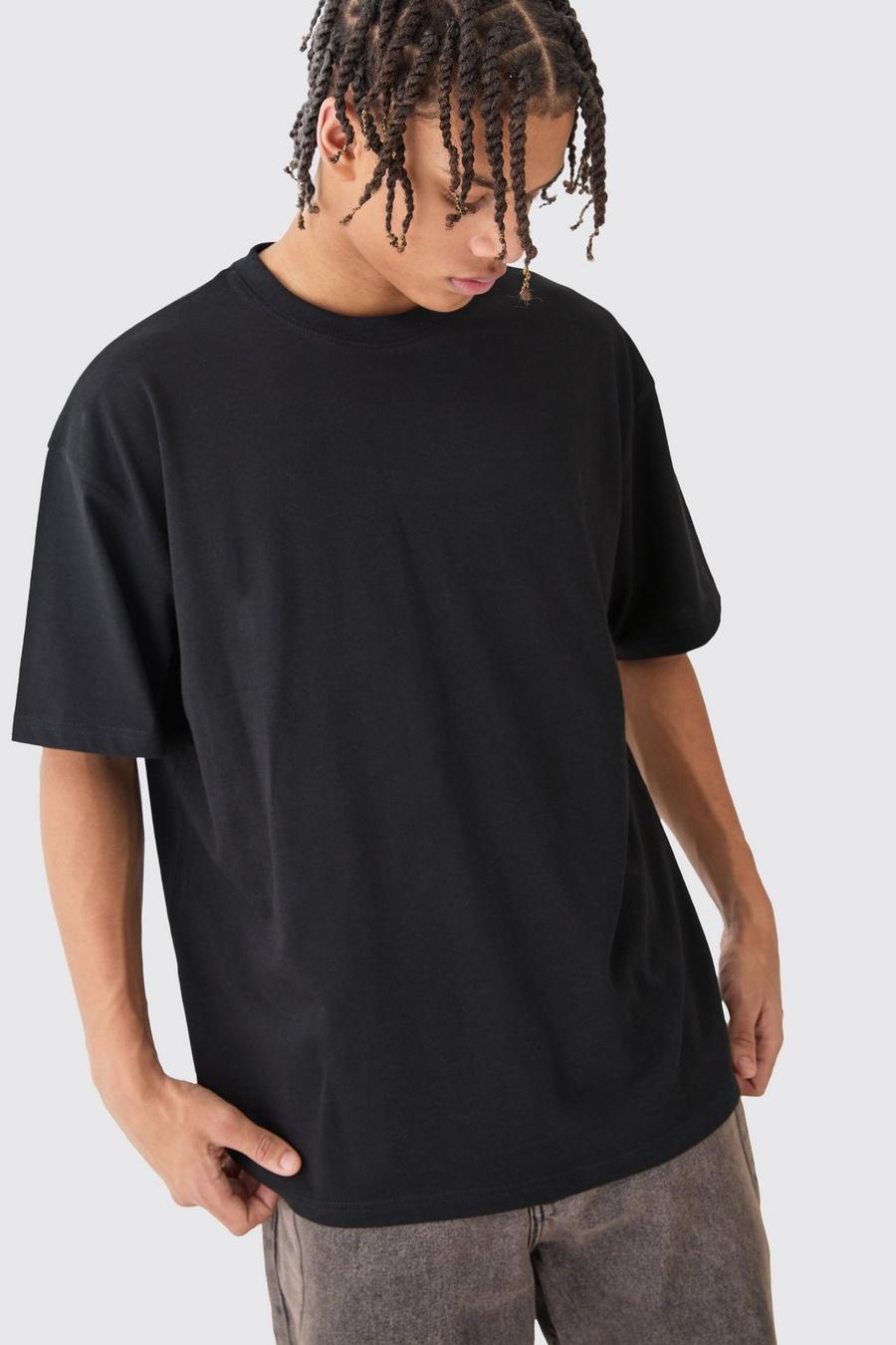 Camiseta oversize básica, Black image number 1