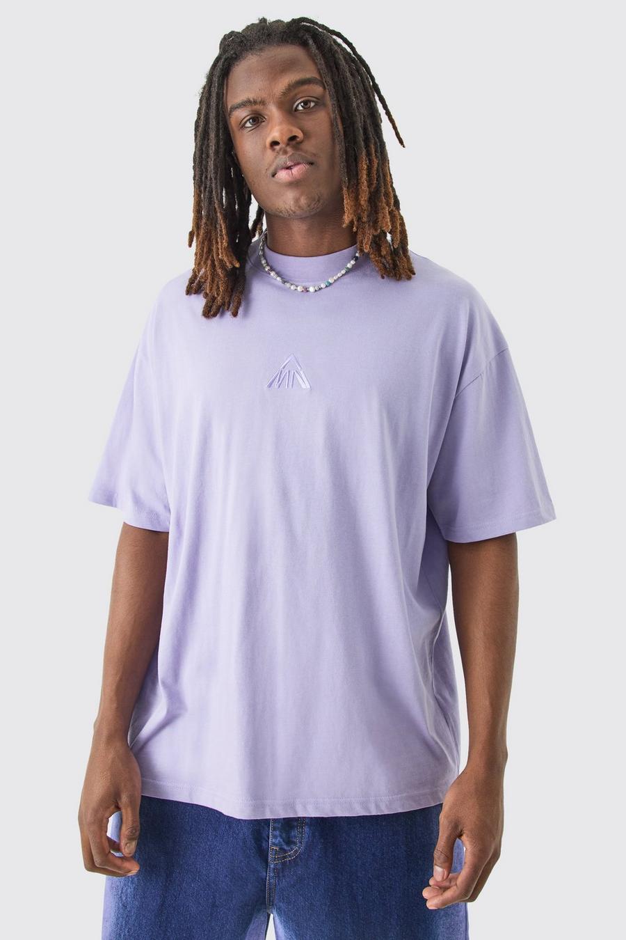 Lilac Man Oversized T-Shirt Met Brede Nek image number 1