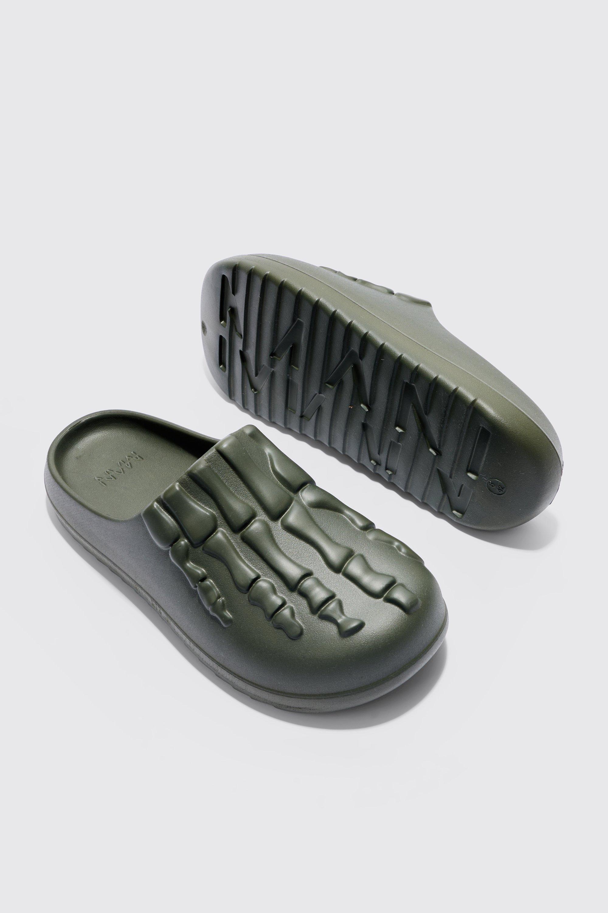Perforated Skeleton Moulded Mule | boohoo