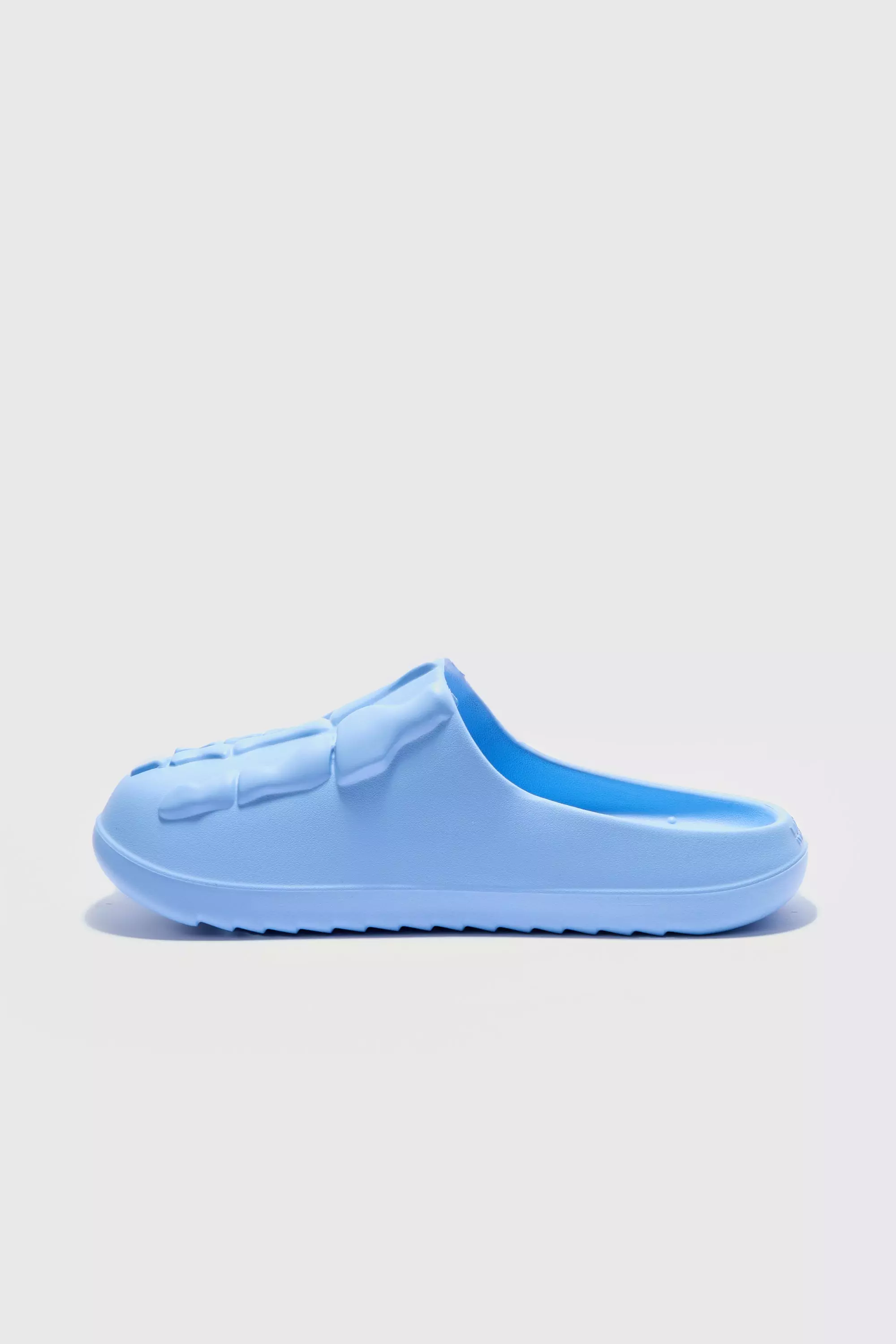 Light blue Perforated Skeleton Moulded Mule alternative image