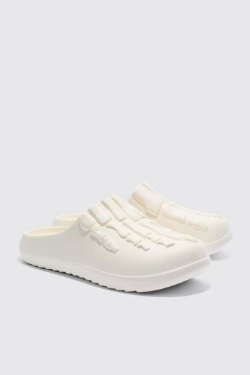 Perforated Skeleton Moulded Mule ecru