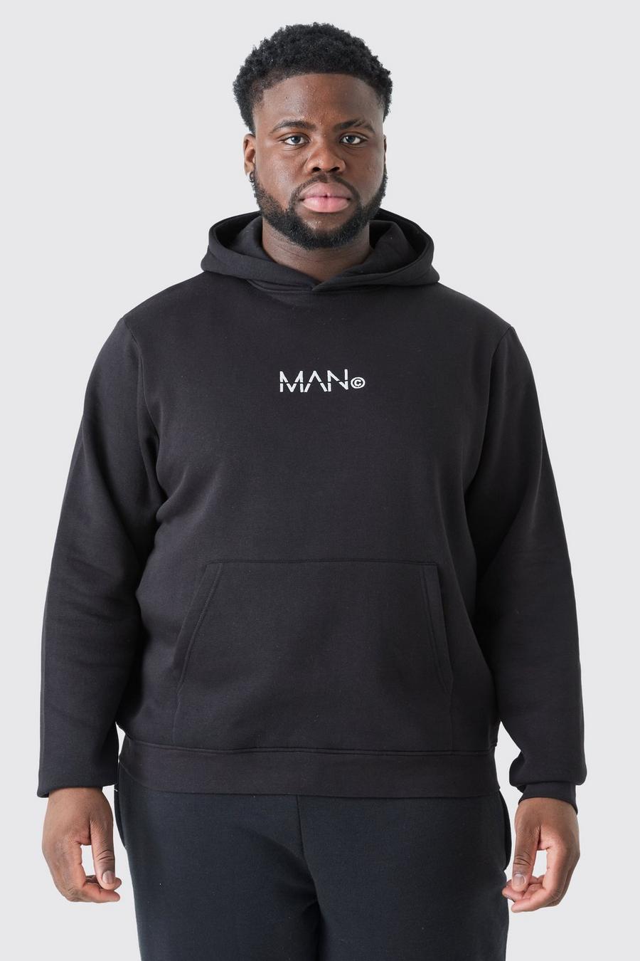 Grande taille - Sweat à capuche à logo - MAN, Black image number 1