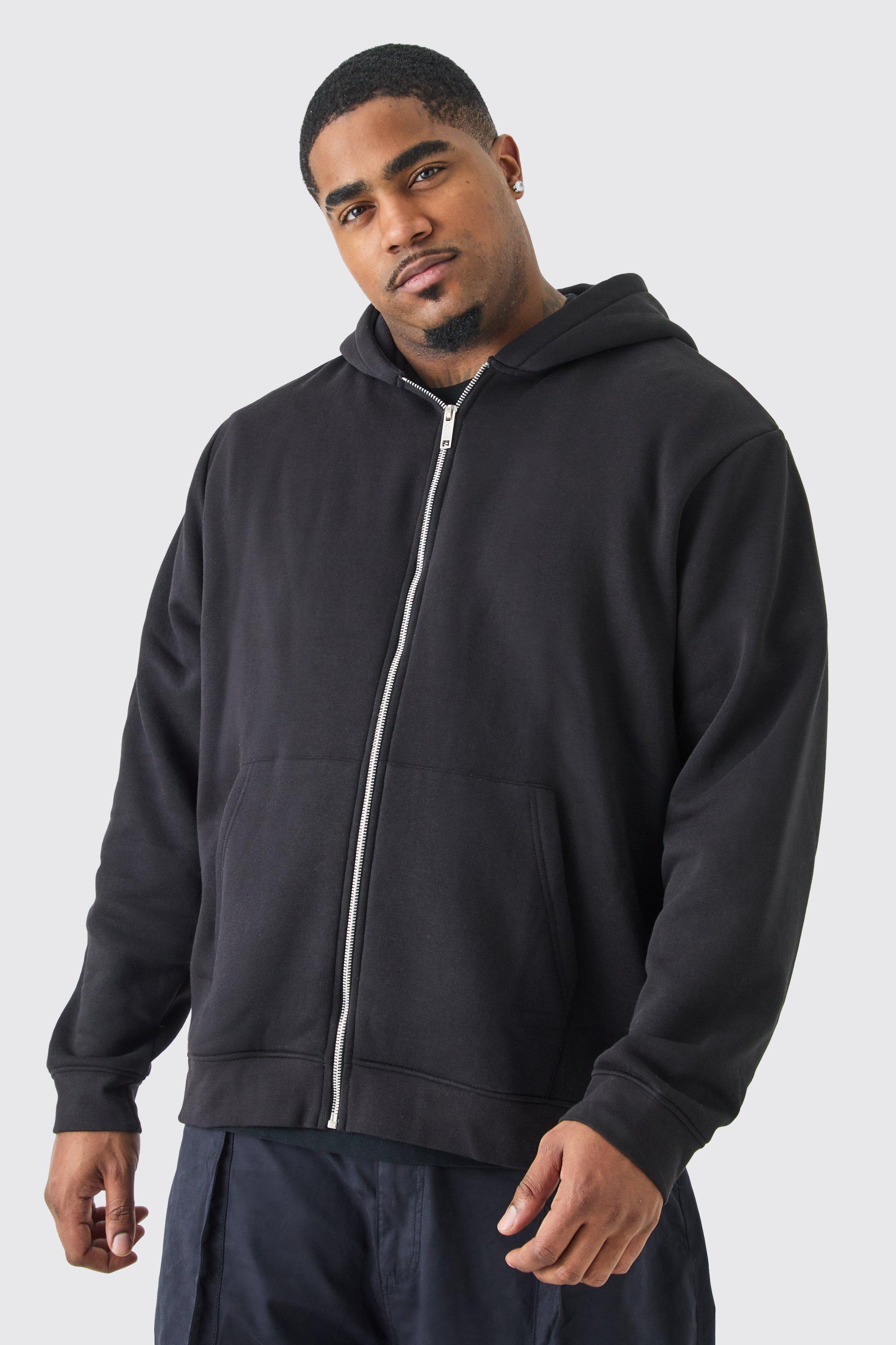 Boohoo mens black discount hoodie