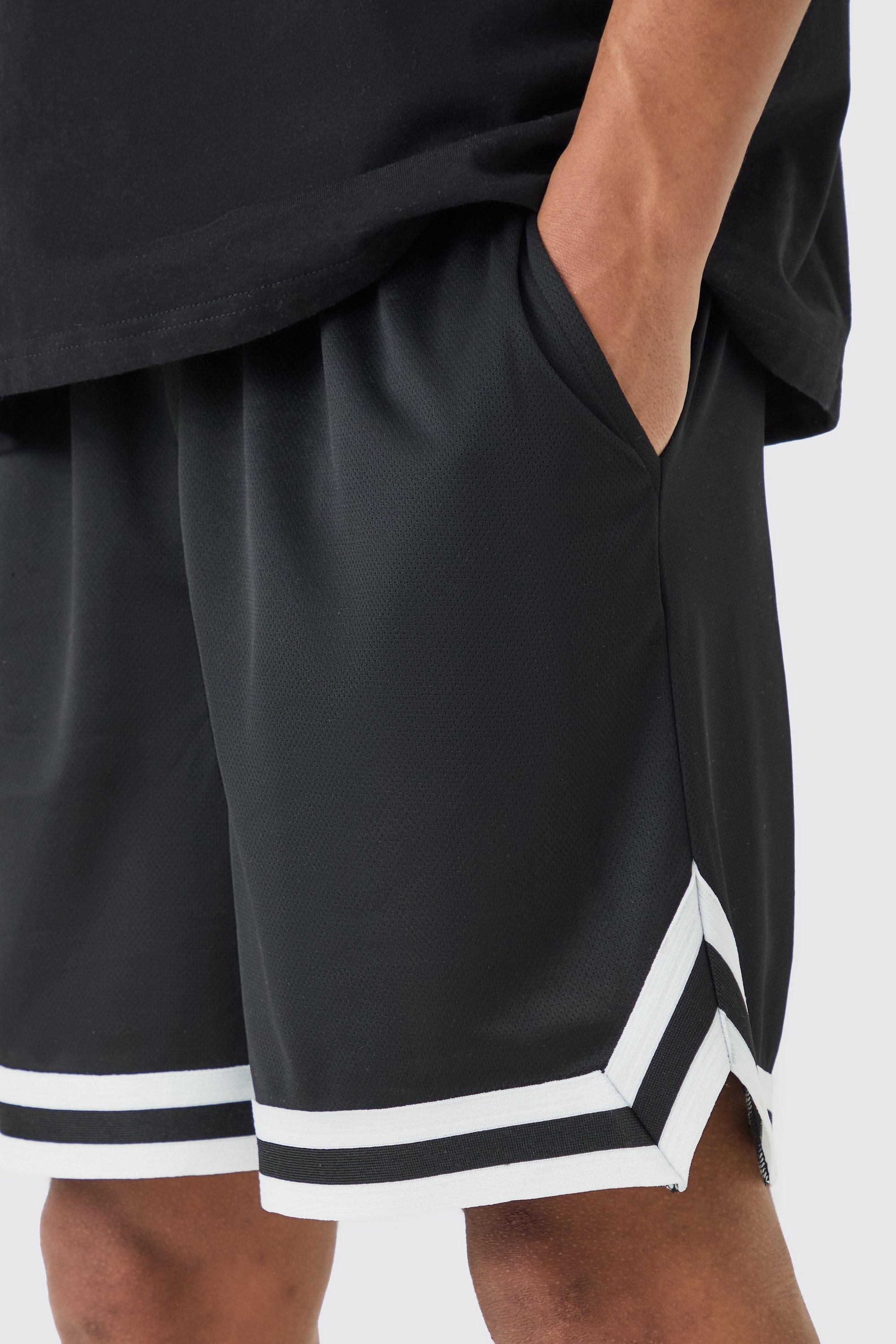 Relaxed Fit Mesh Shorts - Black - Men