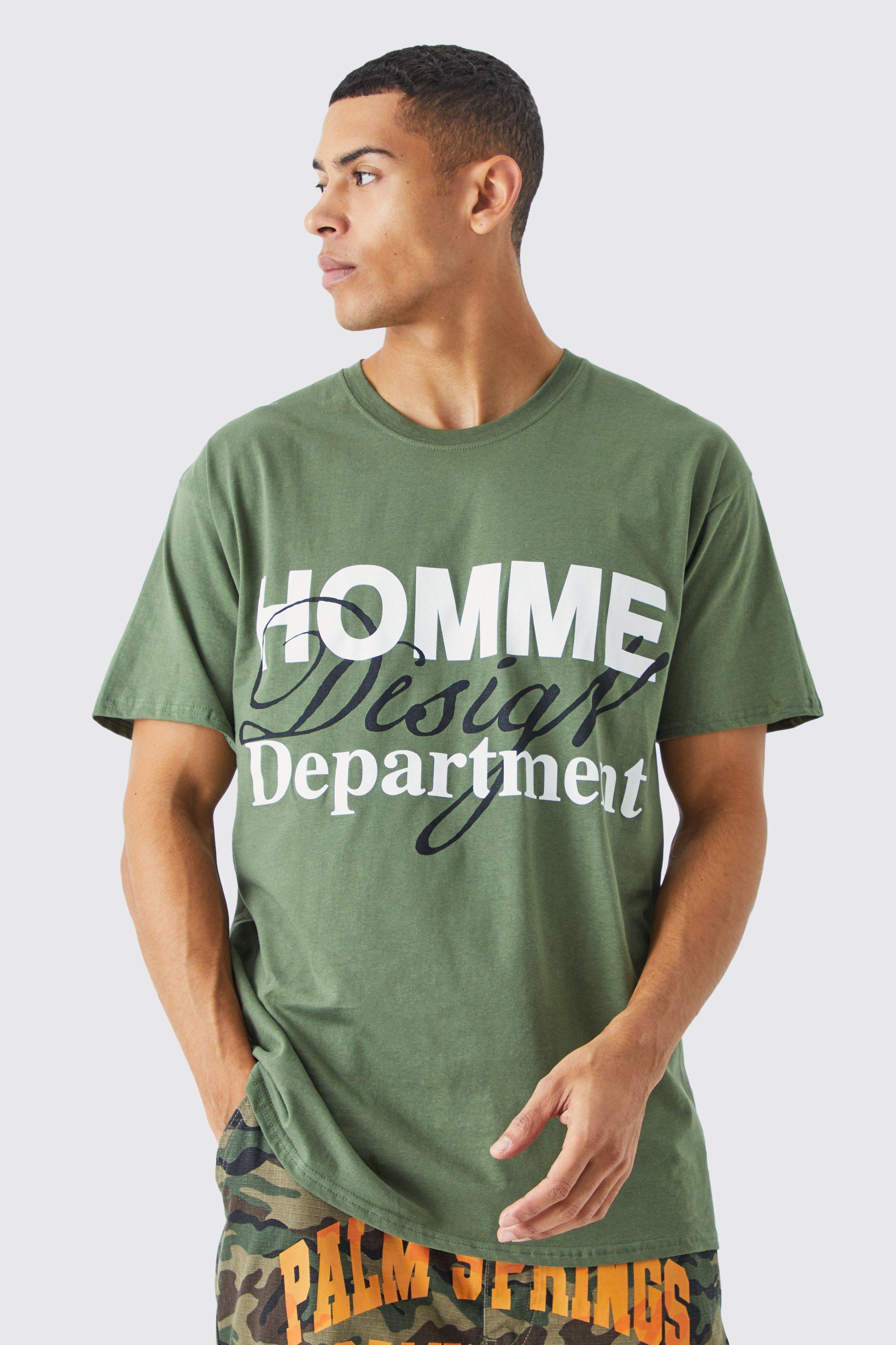 Oversized Homme Design Printed T-shirt | boohoo