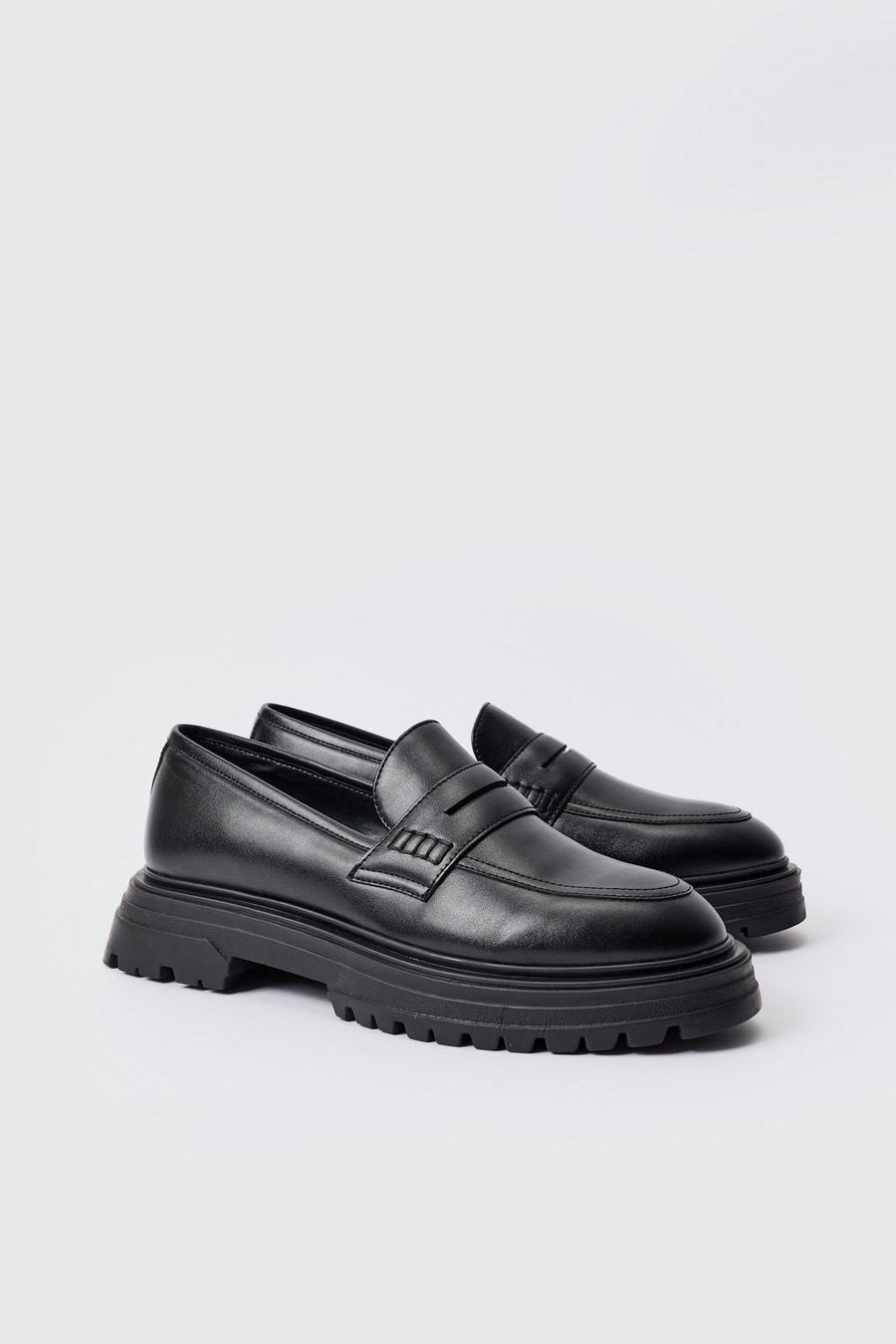 PU Slip On Chunky Loafer In Black image number 1