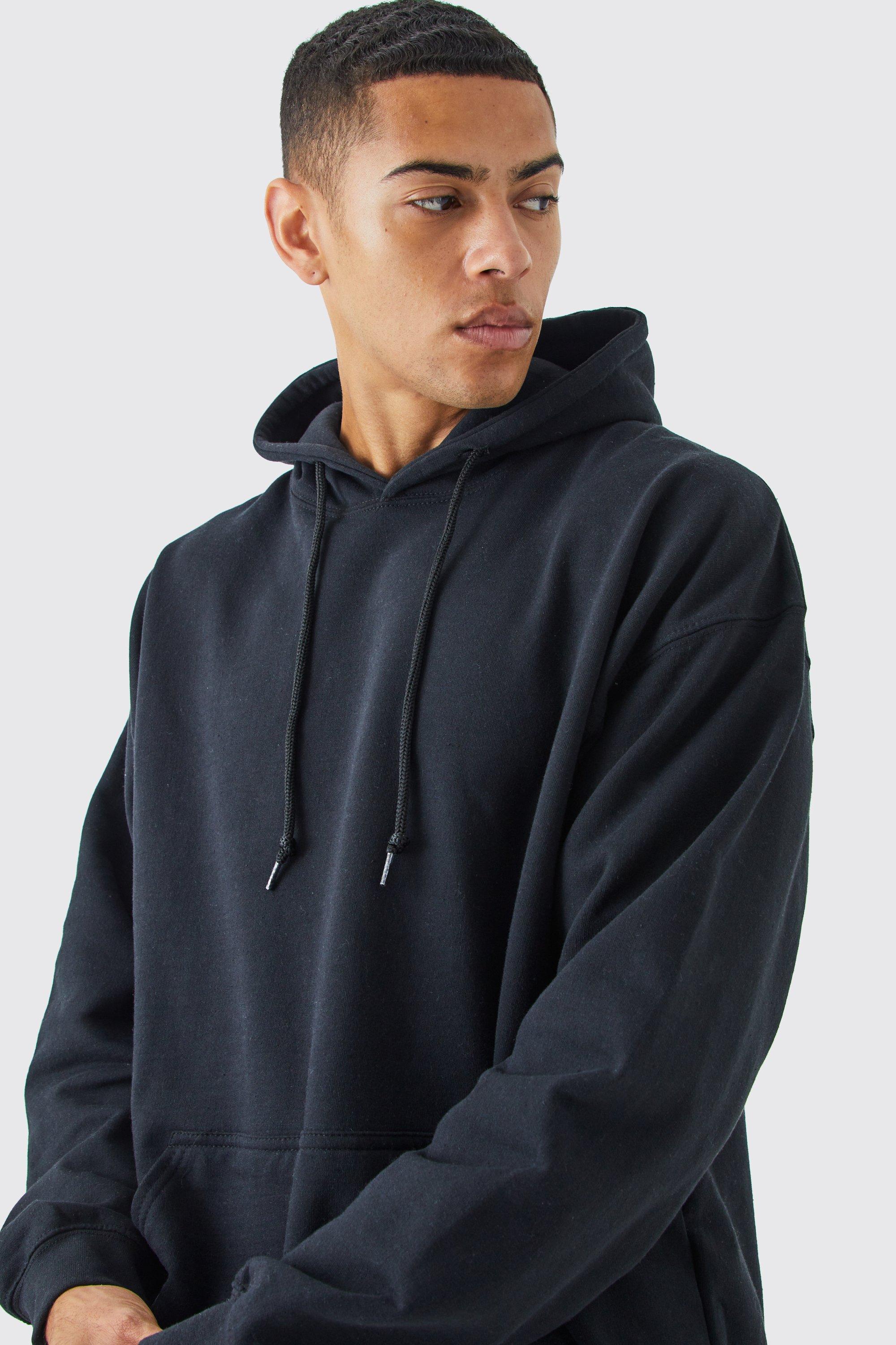 Boohoo man cheap black hoodie