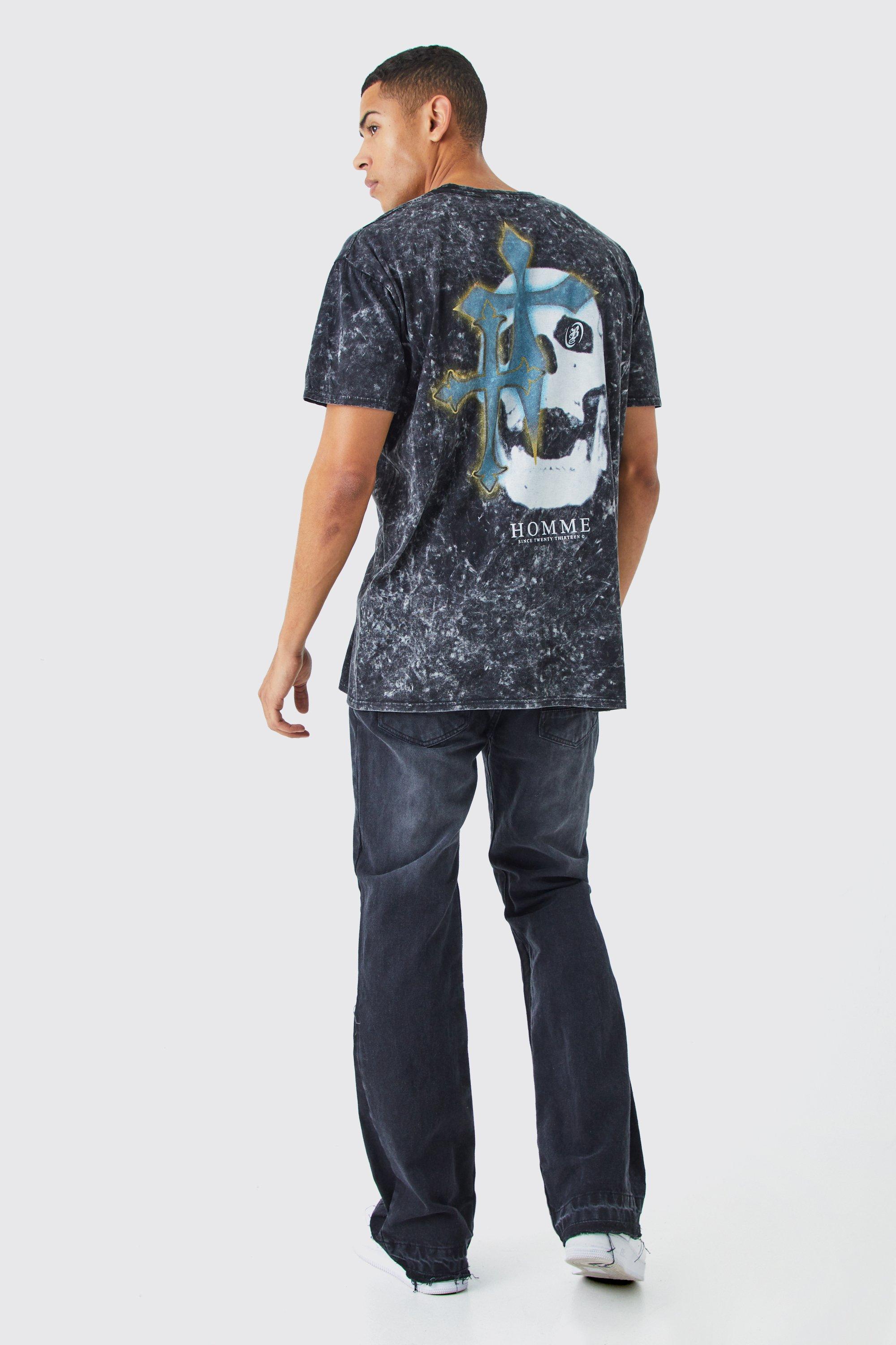 Oversized Acid Wash Graphic T-shirt