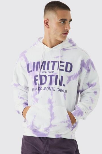 Oversized Tie Dye Limited Edtn Hoodie lilac