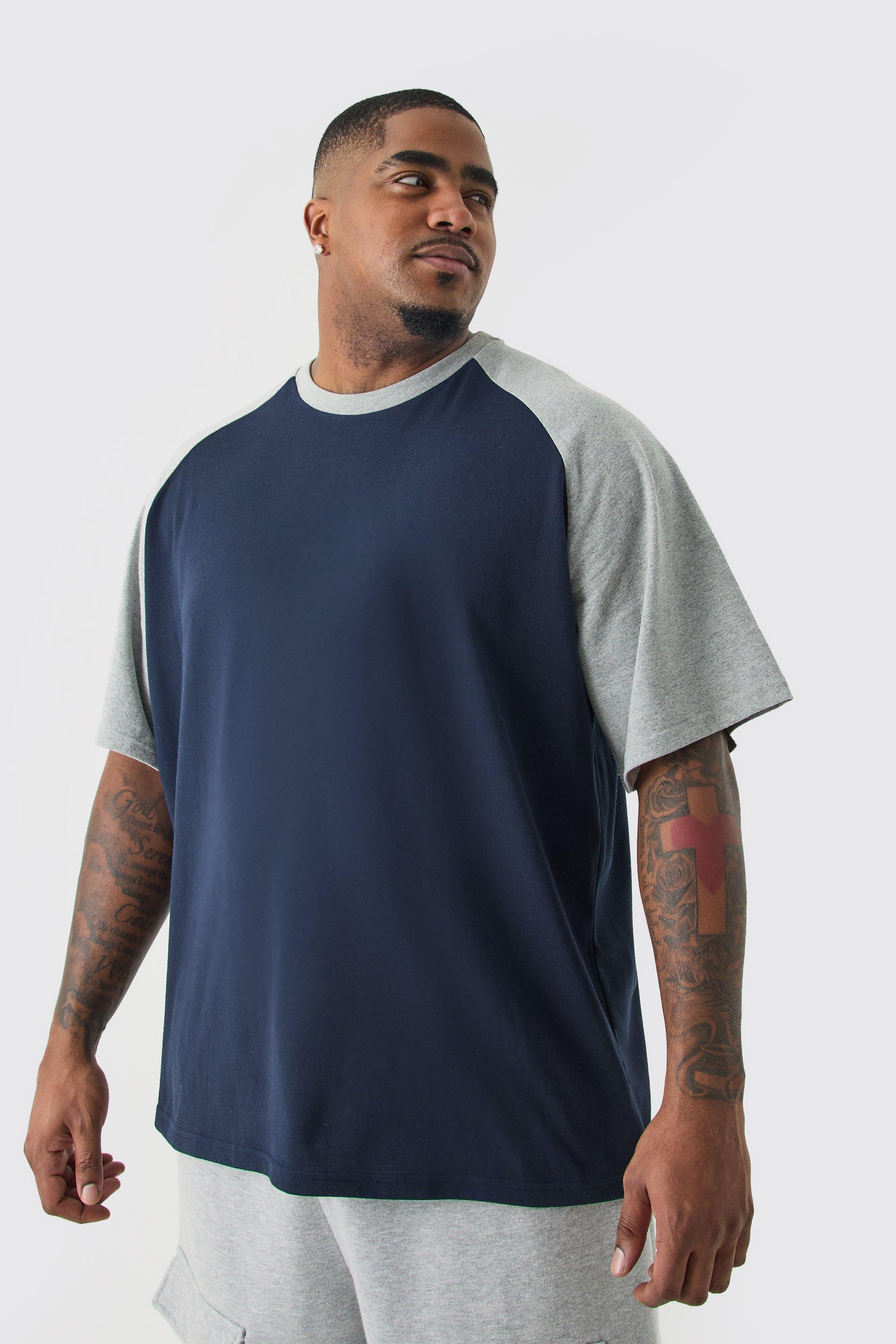 https://media.boohoo.com/i/boohoo/bmm76084_navy_xl_2/male-navy-plus-raglan-detail-colour-block-t-shirt-in-navy