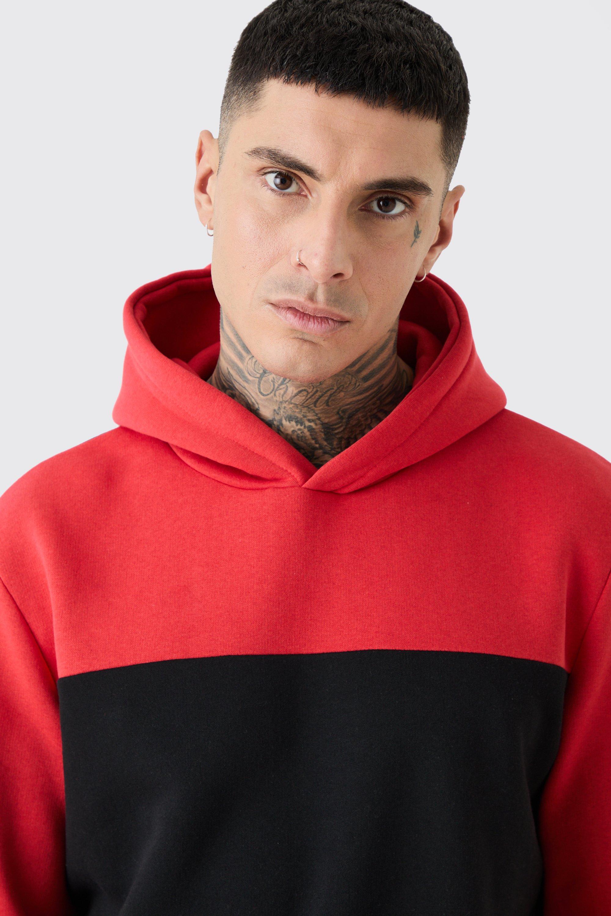 Red hoodie online boohoo