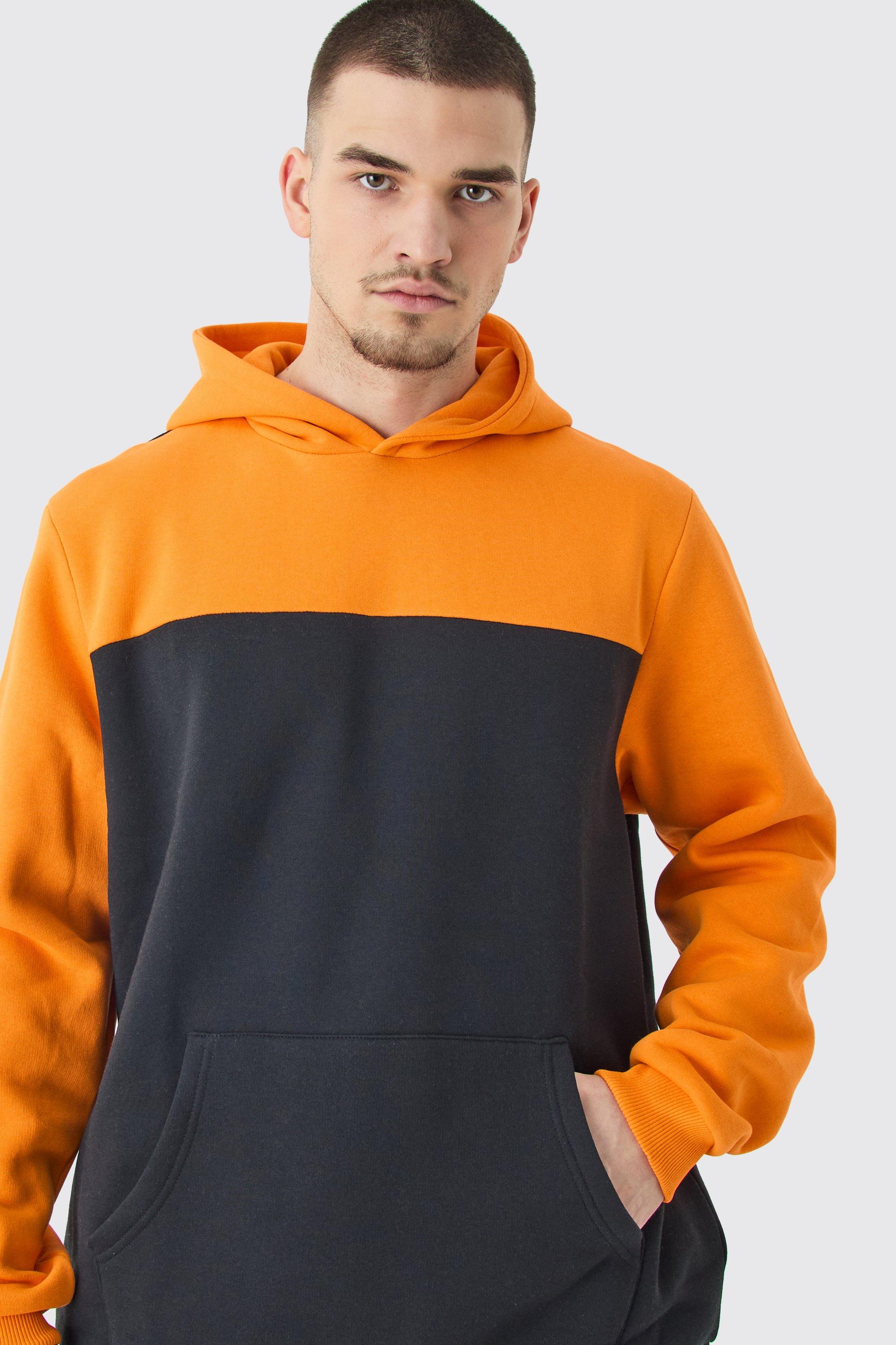 Orange and black hot sale hoodie