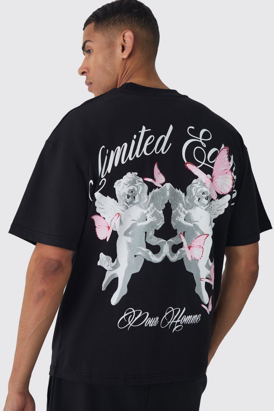 Black Limited Edition Oversize t-shirt med amor image number 1