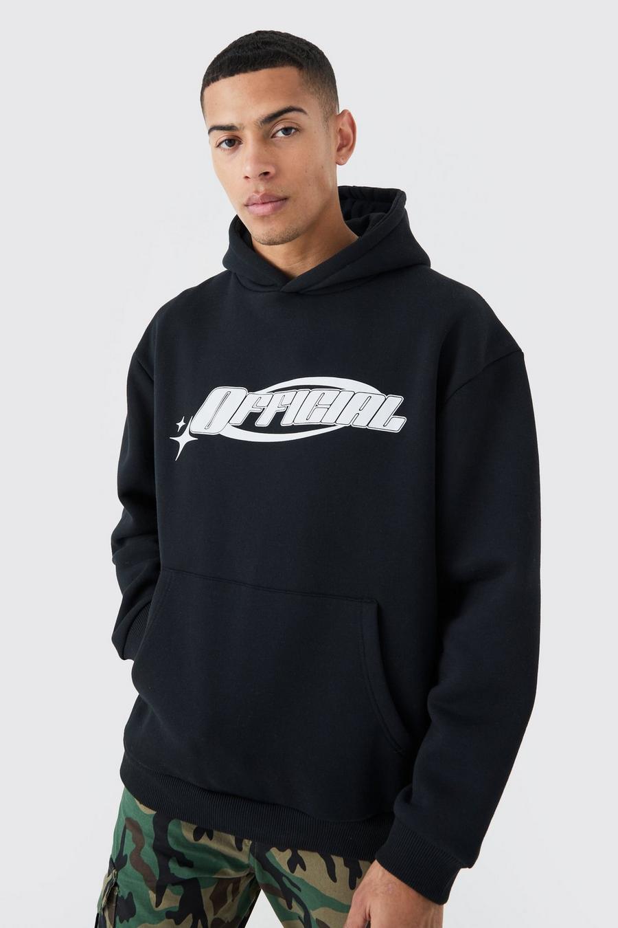 Black Official Oversize hoodie med stjärna image number 1
