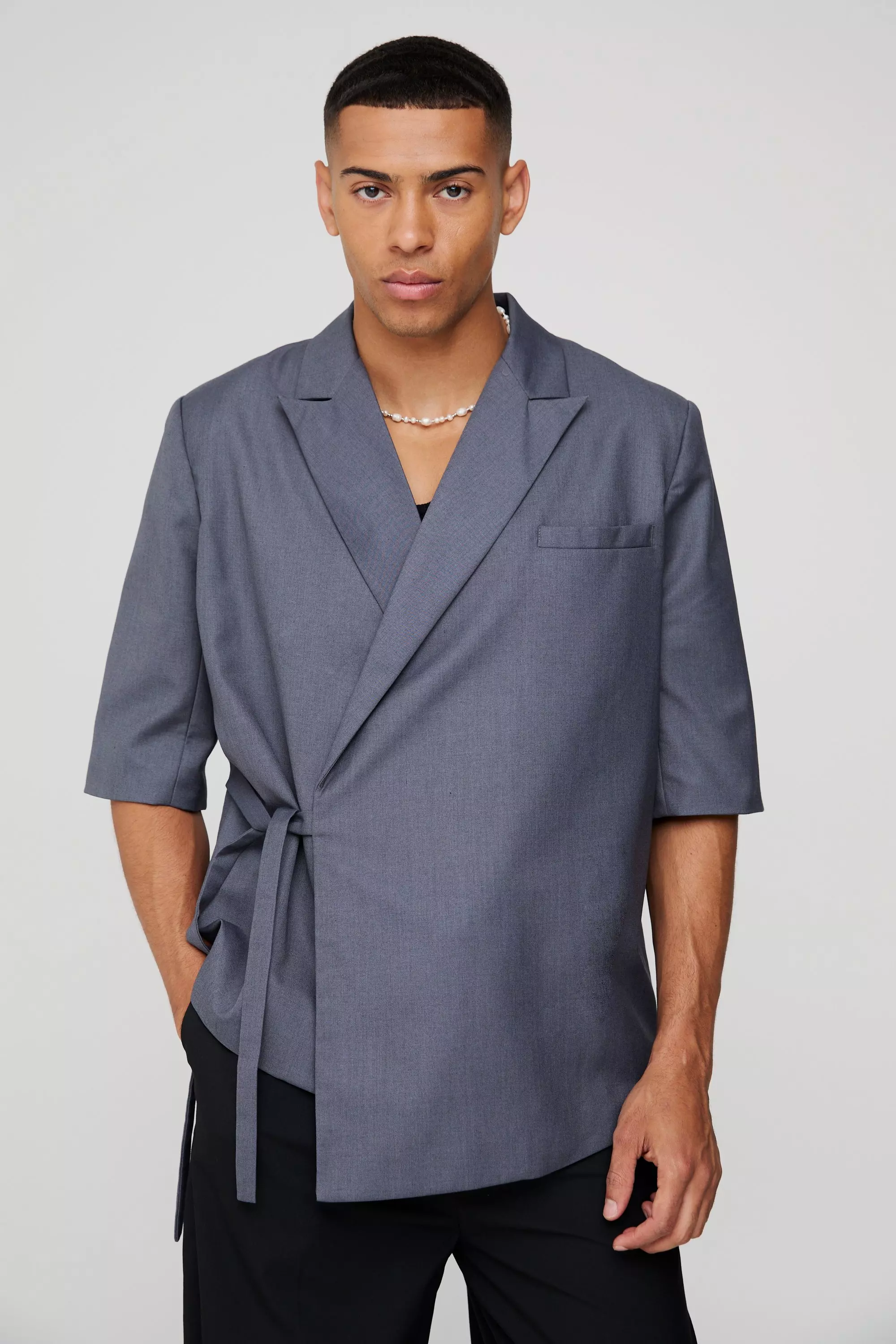Charcoal Tailored Shorts alternative image