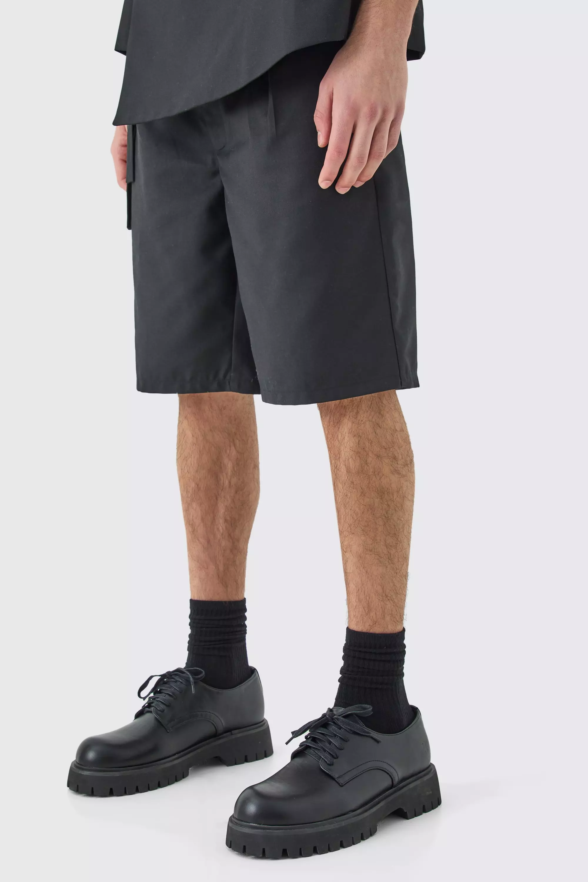 Black Tailored Shorts alternative image