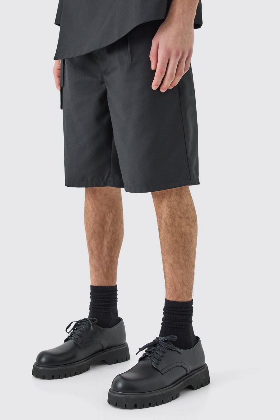Black Getailleerde Shorts
