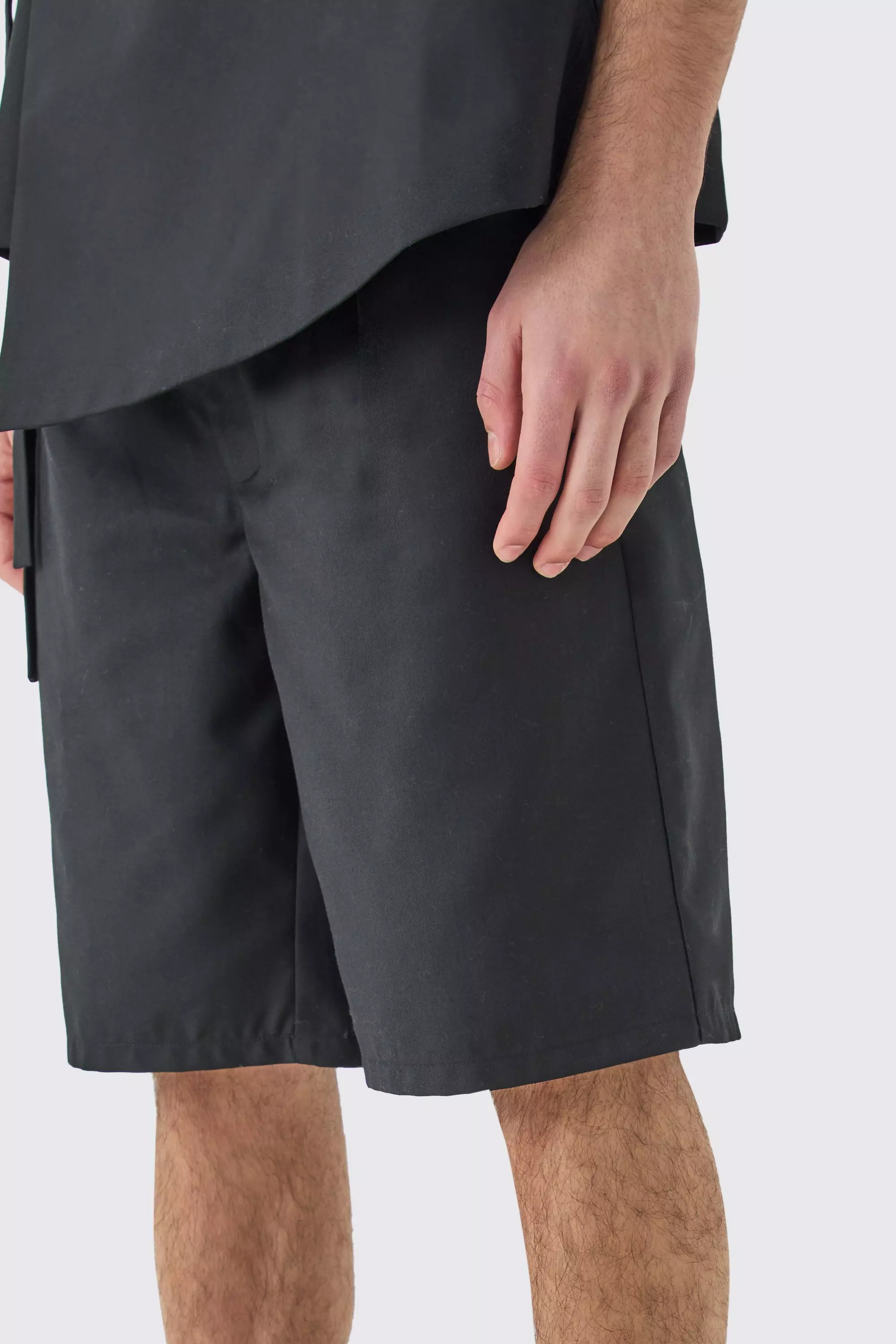 Black Tailored Shorts alternative image