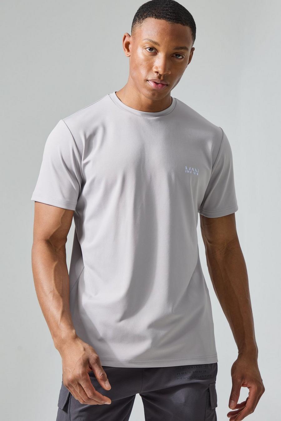 Man Active Performance Sport T-Shirt, Grey image number 1