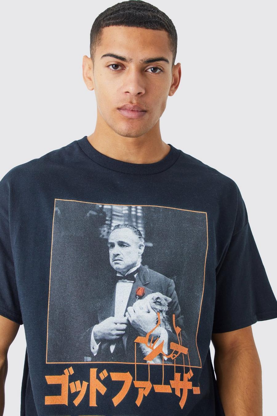 T-shirt oversize imprimé Godfather, Black image number 1