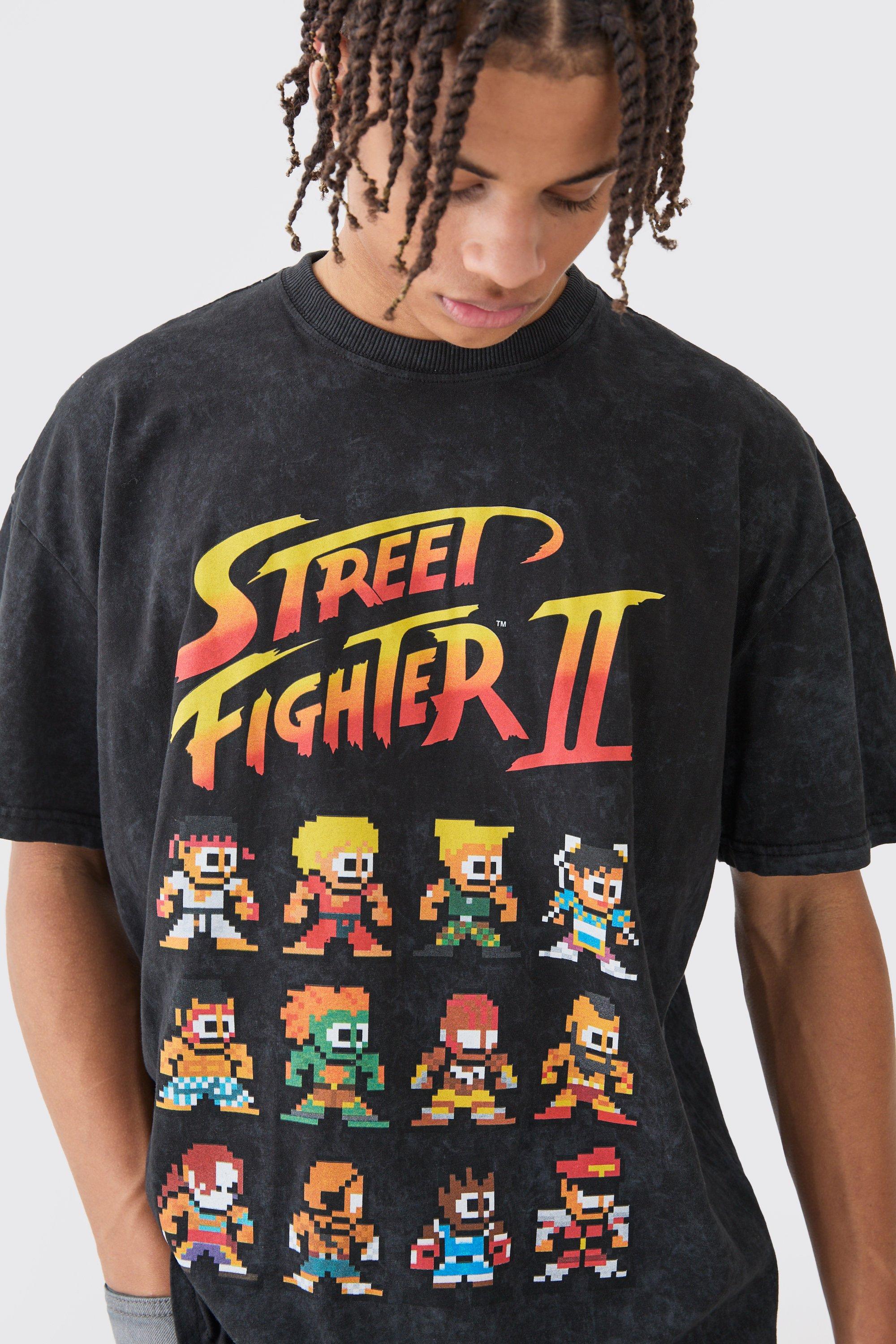 Oversized Street Fighter Arcade License T-shirt | boohoo