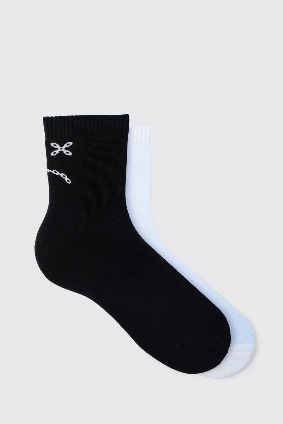 2er-Pack Socken mit Print, Multi