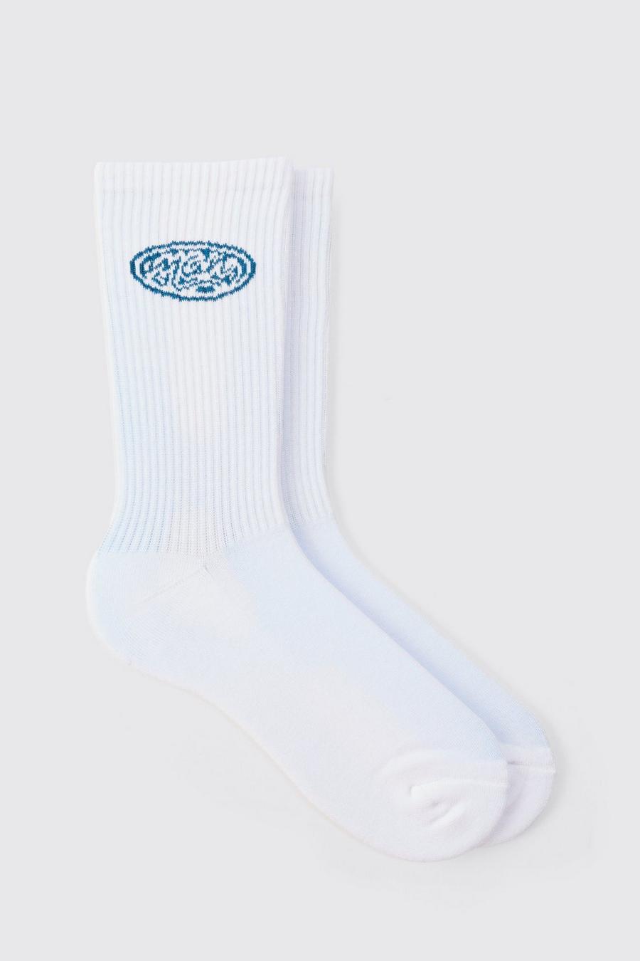 Socken mit Man-Logo, White image number 1