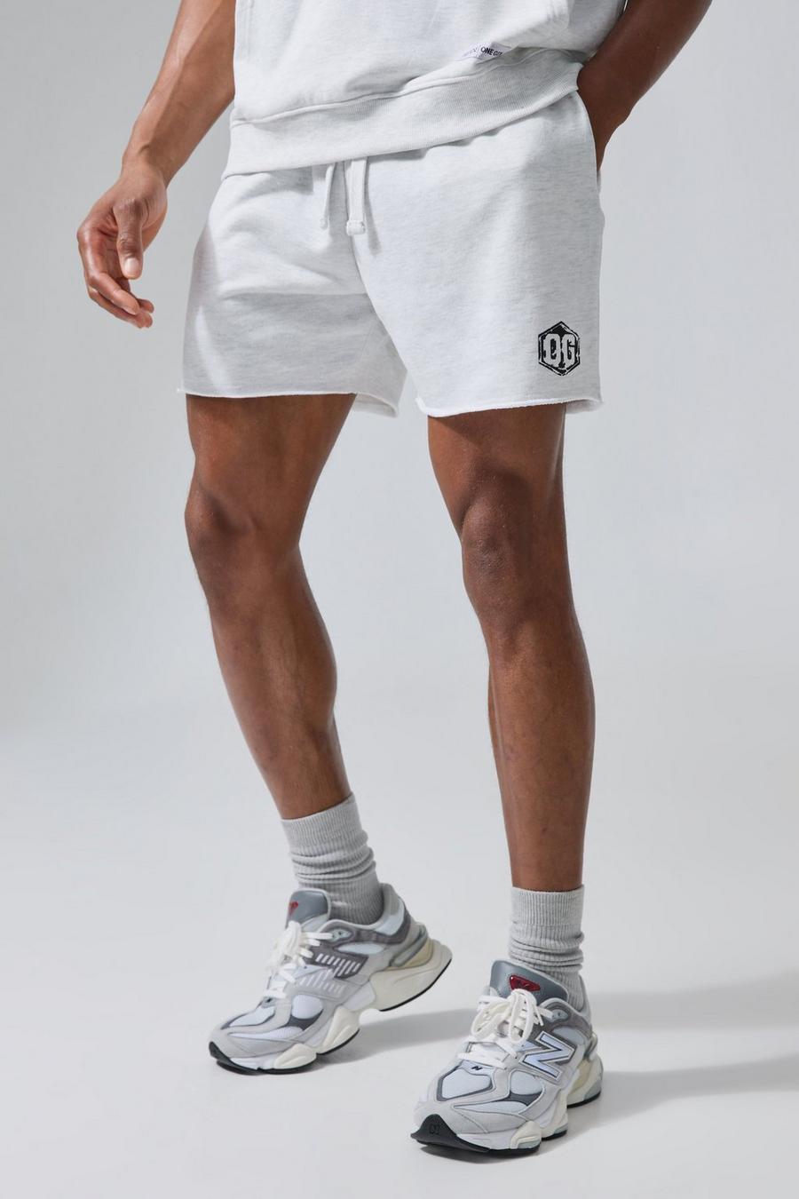 Grey marl Man Active X Og Baggy Jersey Fitness Shorts image number 1