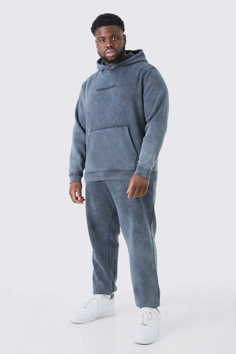 Charcoal grey Plus Limited Edition Washed Tracksuit