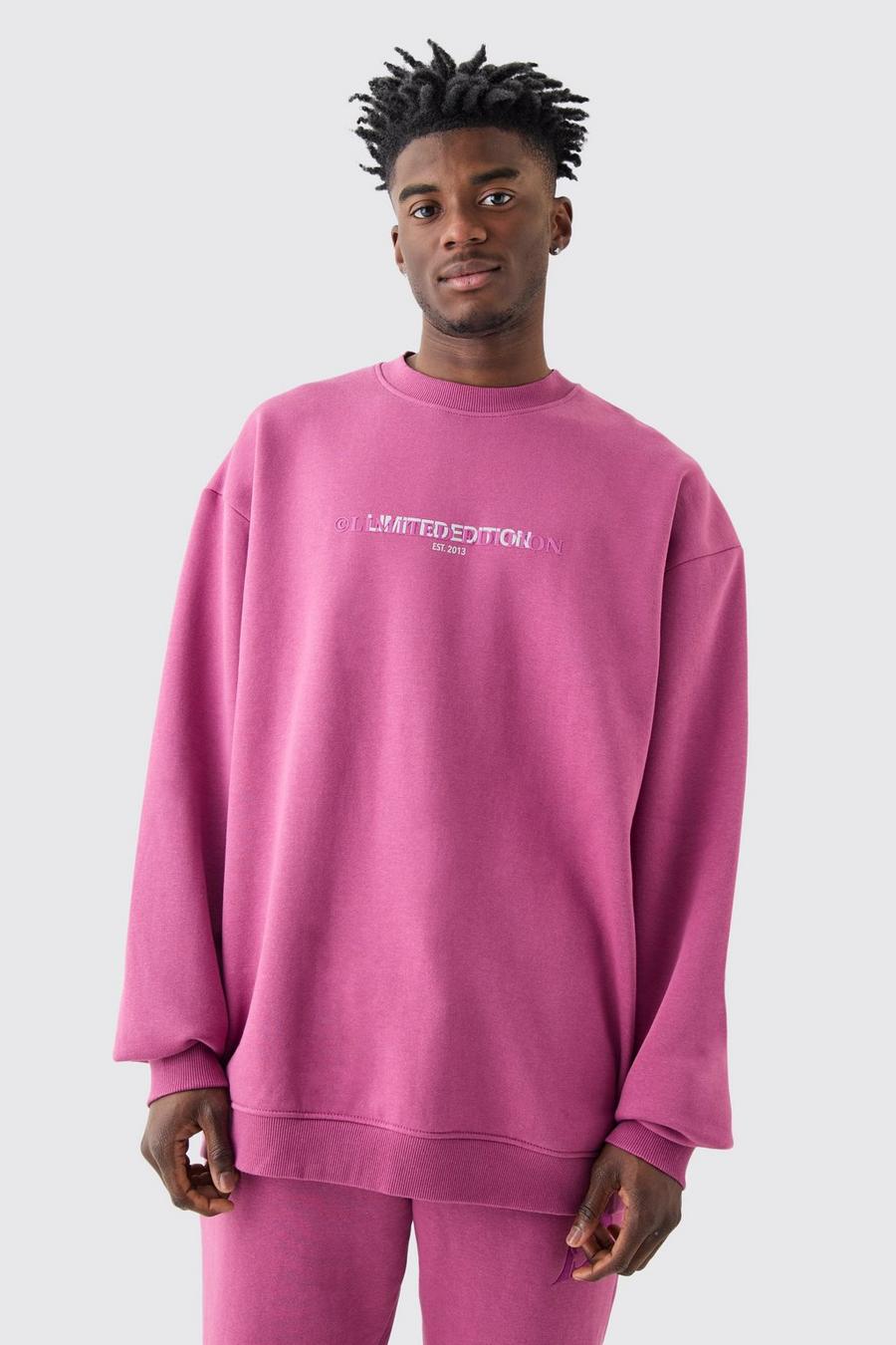 Sudadera Tall oversize Limited con cuello extendido, Rose image number 1