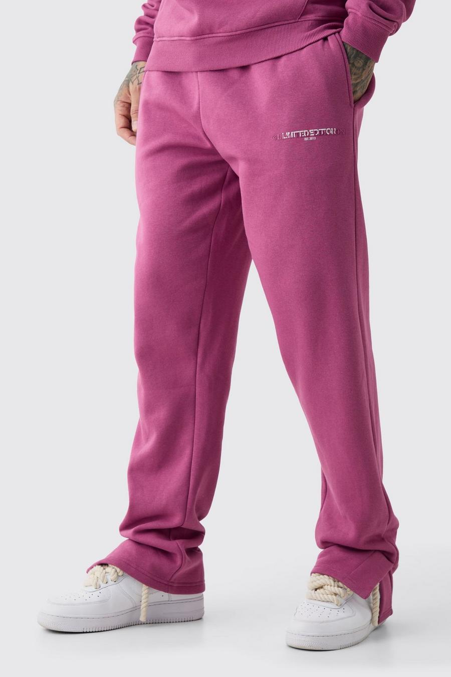 Pantaloni tuta Tall Regular Fit Limited con spacco sul fondo, Rose image number 1