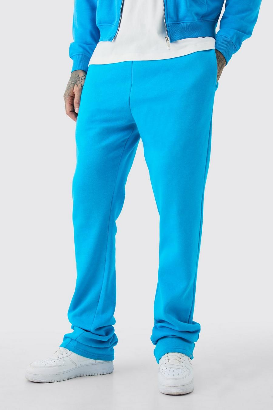 Pantaloni tuta Tall Slim Fit con pieghe sul fondo, Bright blue image number 1