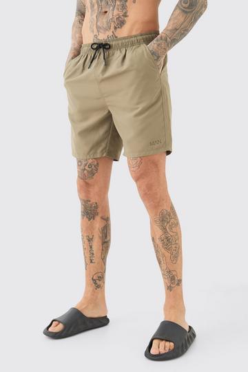 Khaki Tall Original Man Mid Length Swim Short