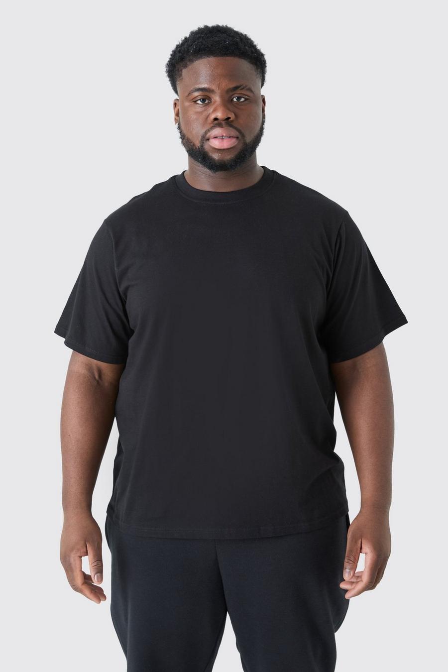 Black Plus Basic T-shirt med rund hals image number 1