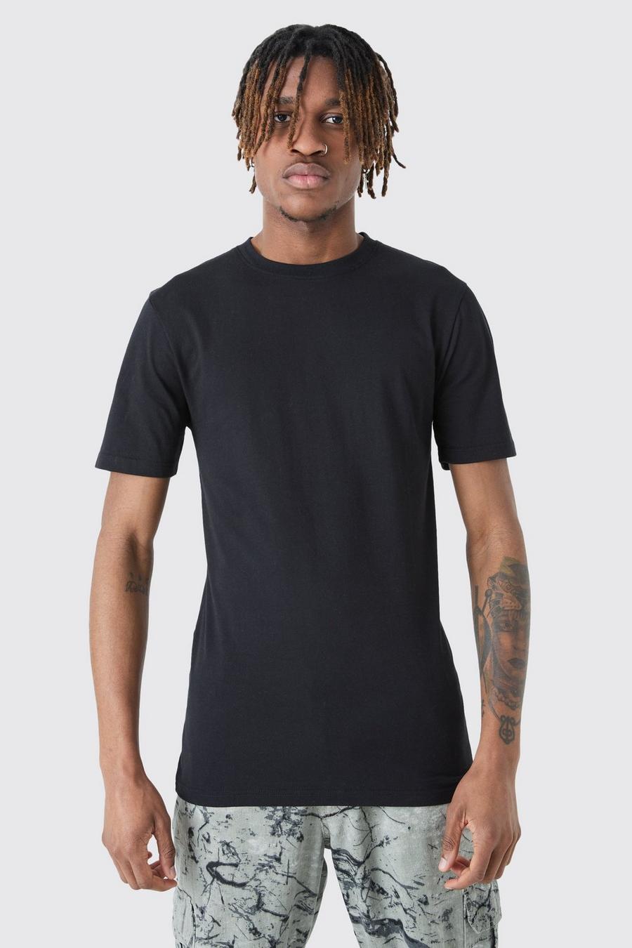 T-shirt attillata Tall Basic attillata, Black