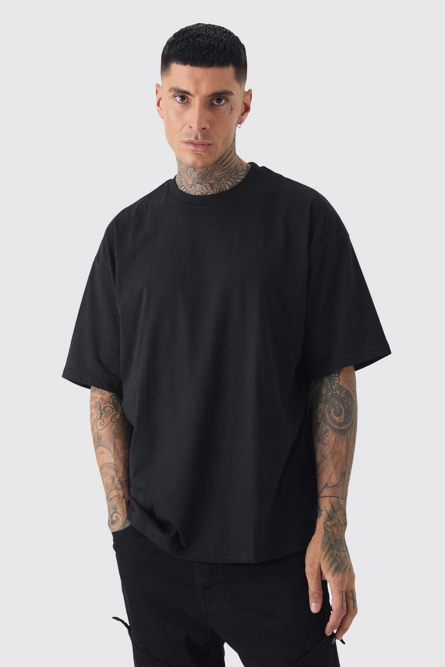 Tall 2er-Pack Oversize T-Shirts, Black
