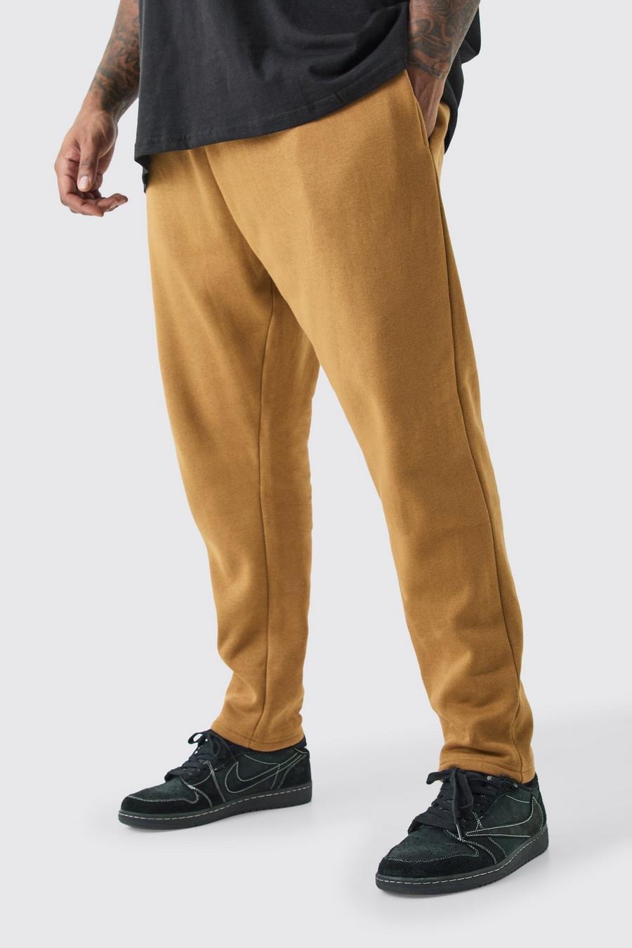 Tobacco brown Plus Tapered Basic Jogger